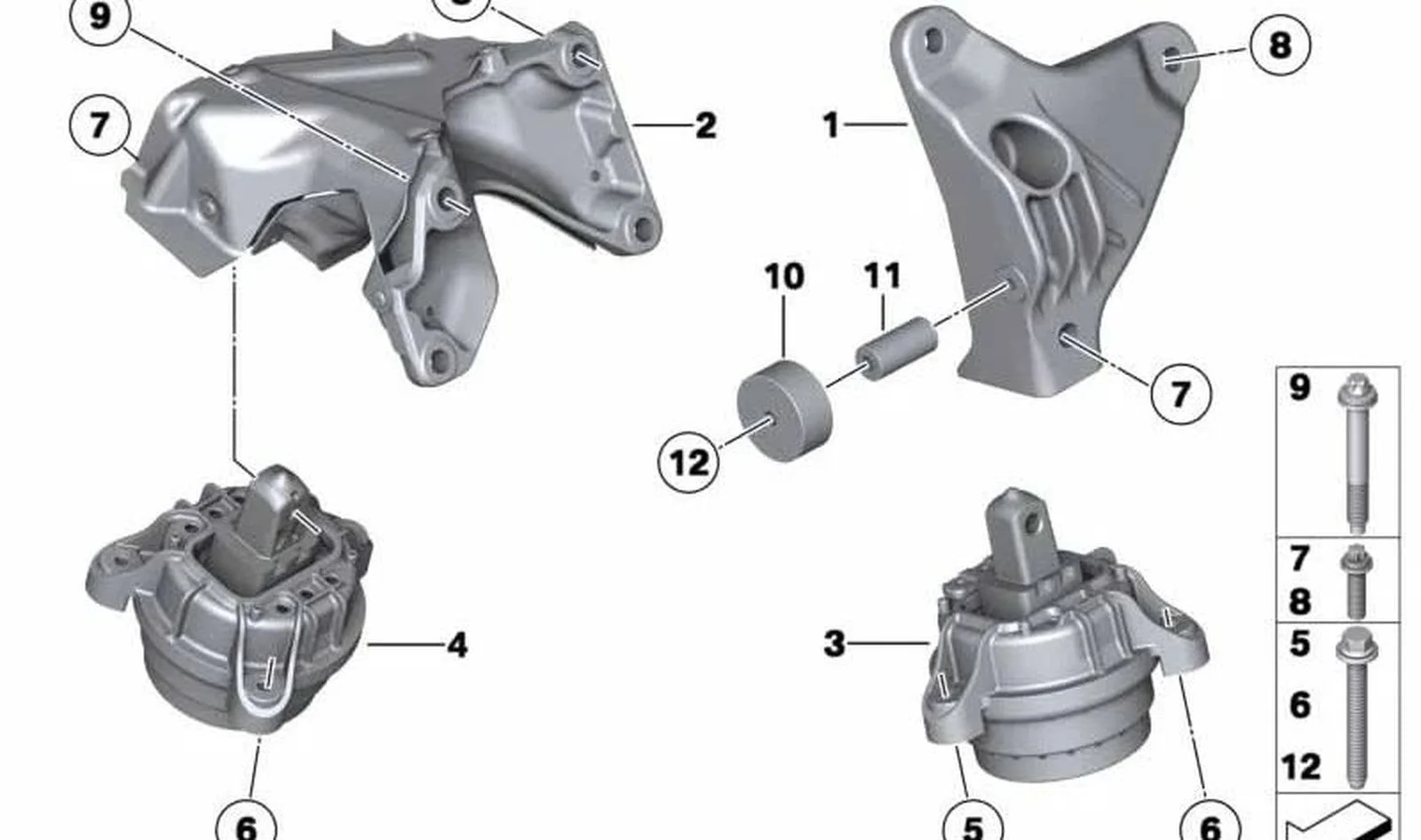 BMW 7 Serisi F01 740 İ Motor Takozu Sağ 22116786242