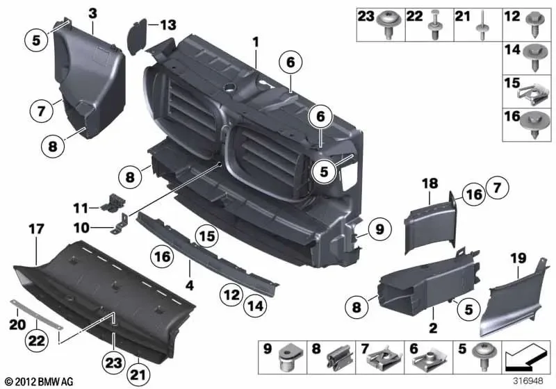 BMW 7 Serisi F01 F02 Ön Maske M Teknik 51747183854