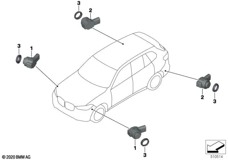 BMW 7 Serisi G11 G12 PDC Sensörü 66209826963