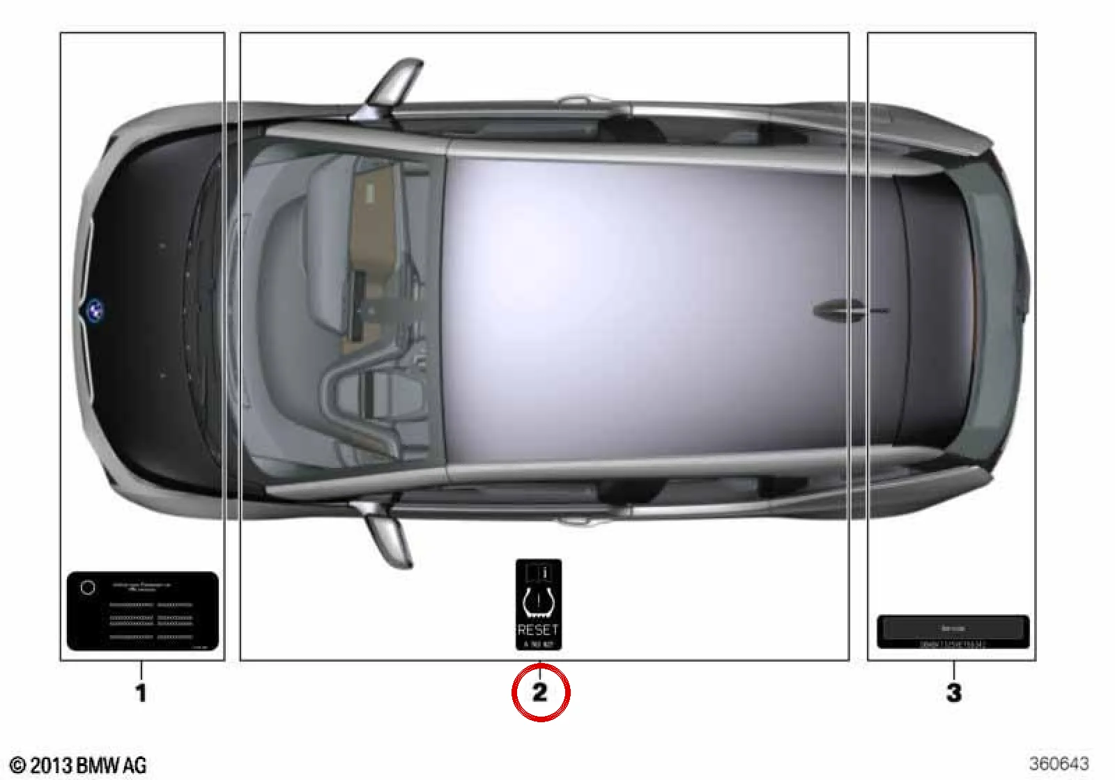 BMW i Serisi I01 I15 Yol Yardımı Bilgi Etiketi 71217408474