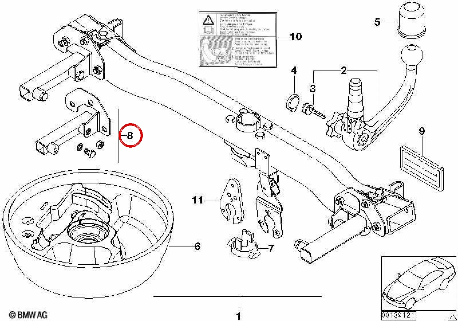 BMW 3 Serisi E46 Çeki Demiri Mekanik Montaj Seti 71601094974