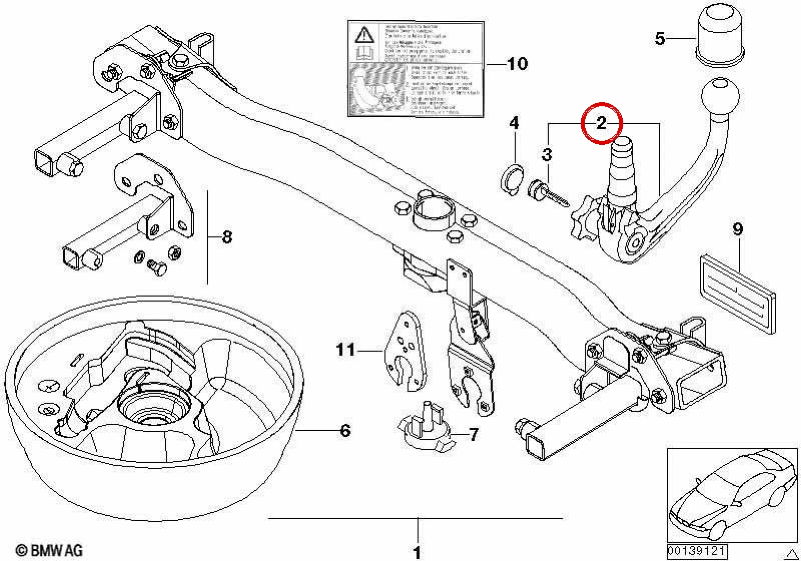 BMW 3 Serisi E46 Çeki Demiri Sökülebilir Bilye Başı 71606767772