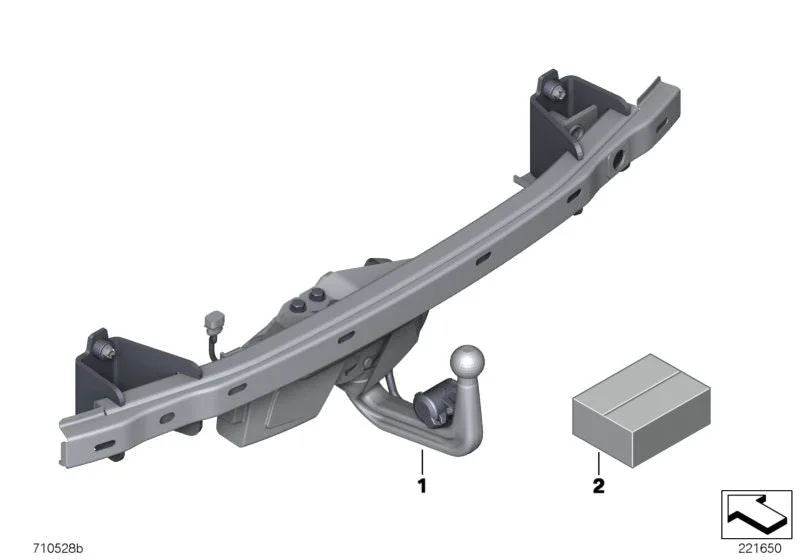 BMW 5 Serisi F07 F10 F11 Elektrikli Katlanır Çeki Demiri 71606865764