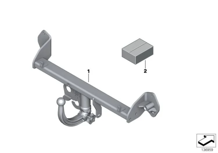 BMW F20 F21 F22 F23 Sökülebilir Çeki Demiri Montaj Kiti 71606874227