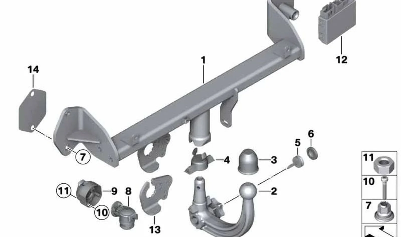 BMW F30 F31 F32 F33… Römork Prizi Braketi 71606876237