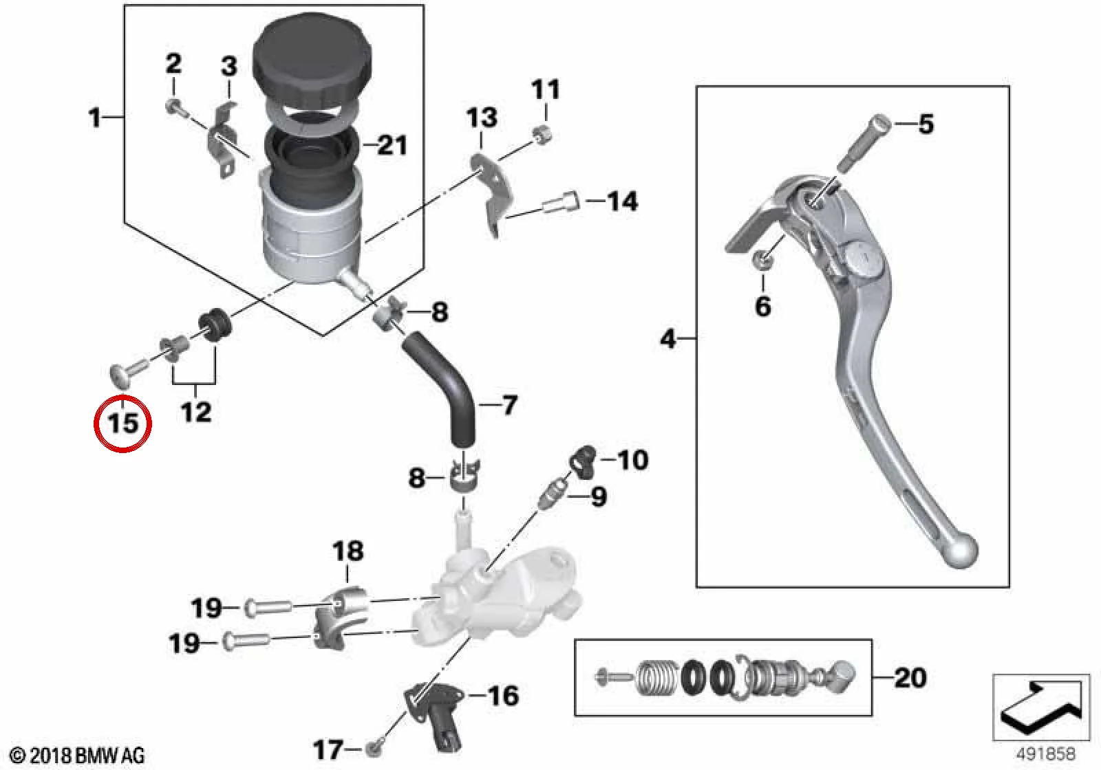 BMW X6 E71 Silindir Başlı Cıvata M5x18 71607654904