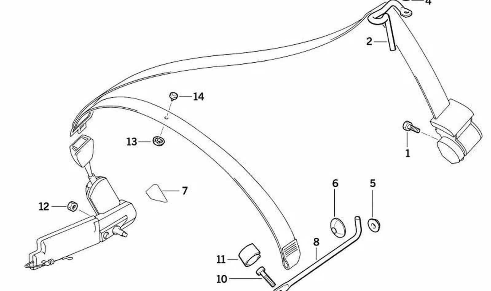 BMW E36 E46 E63 Emniyet Kemeri Bağlantı Kapağı 72112451569