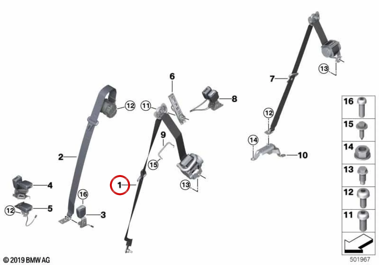 BMW X6 G06 İkinci Sıra Sol Emniyet Kemeri 72118092039