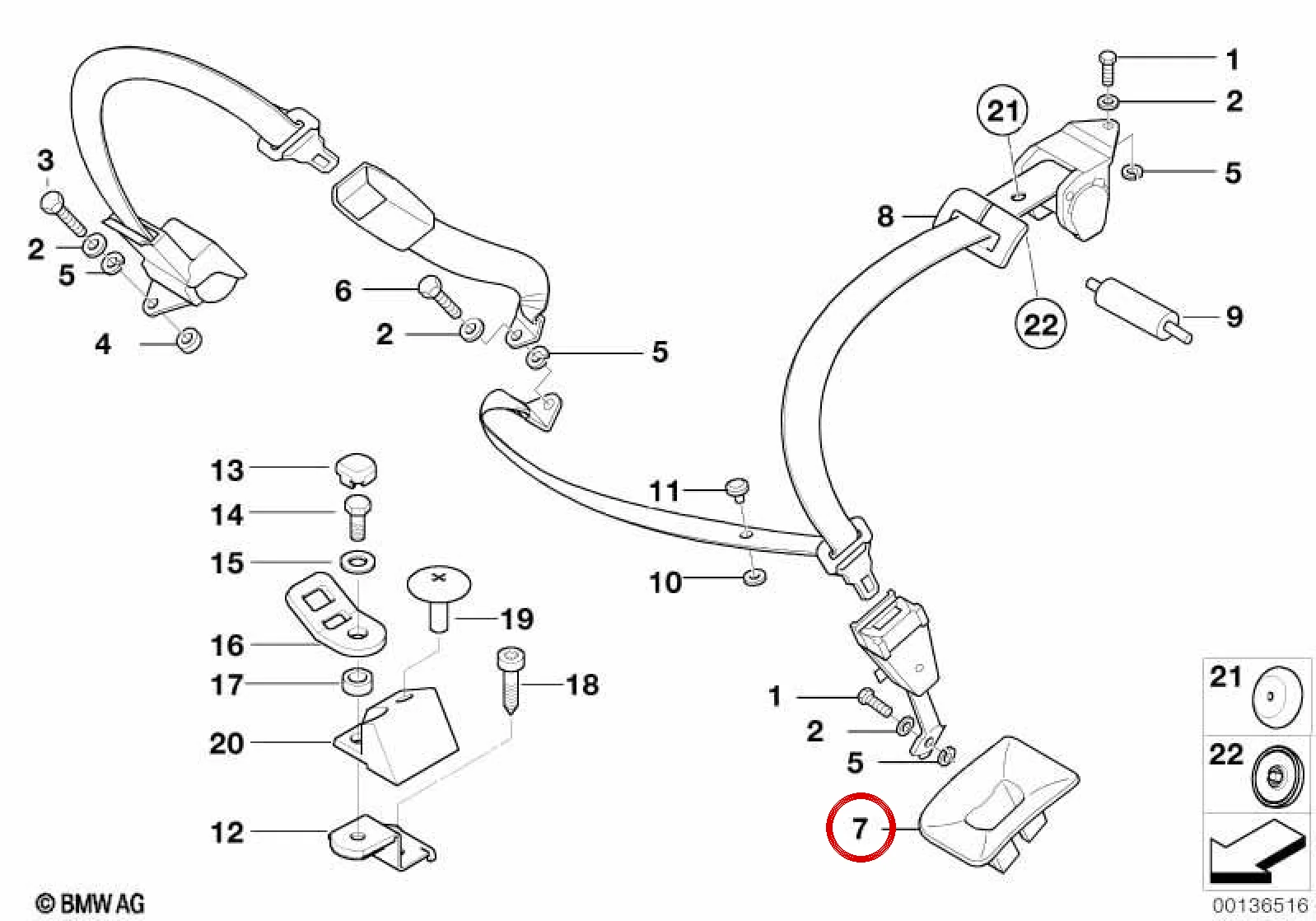 BMW 7 Serisi E38 Kum Bej Sağ Kapak 72118174336