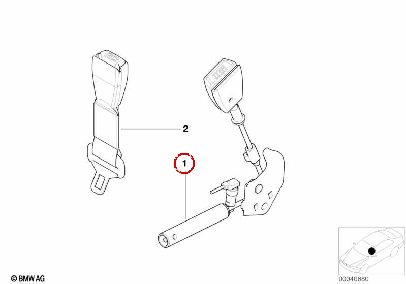 BMW E38 E39 Sağ Piroteknik Gergili Alt Kemer 72118221010
