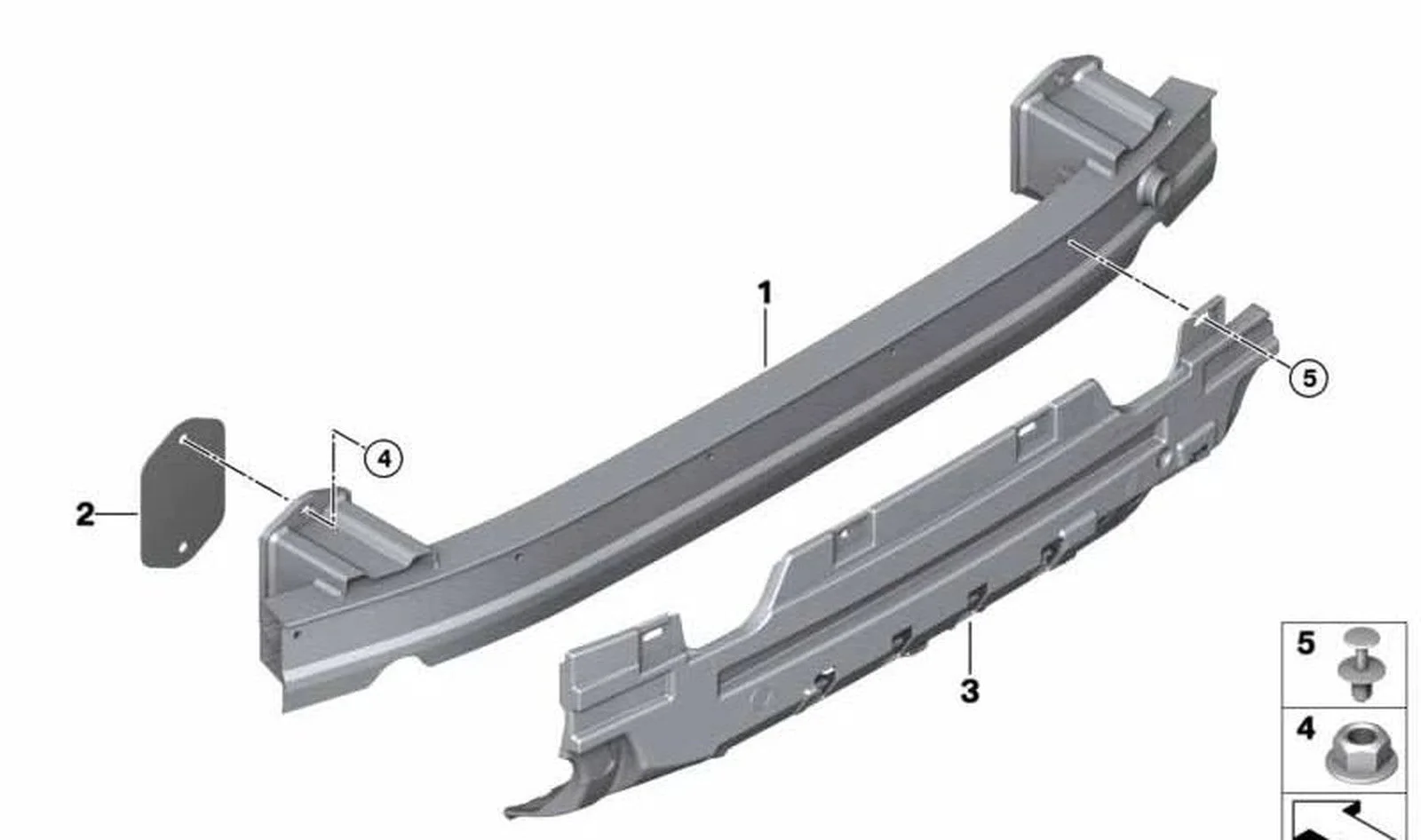 BMW 8 Serisi G15 Arka Tampon Demiri 51127373849