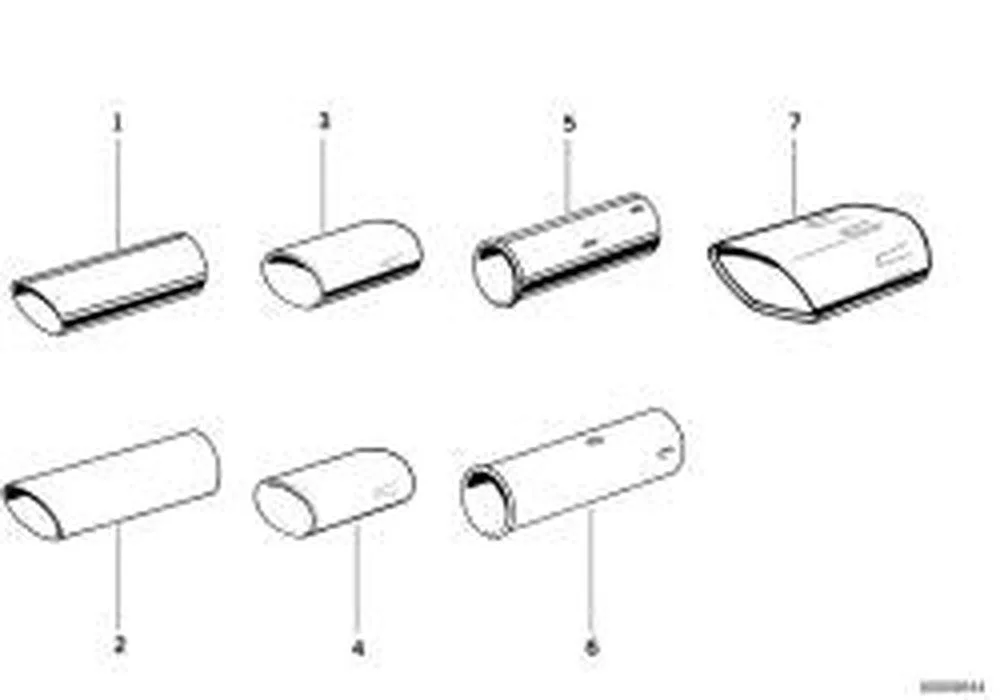 BMW 3 Serisi E36 Siyah Egzoz Uç Kaplaması 68x52 mm 82119401211