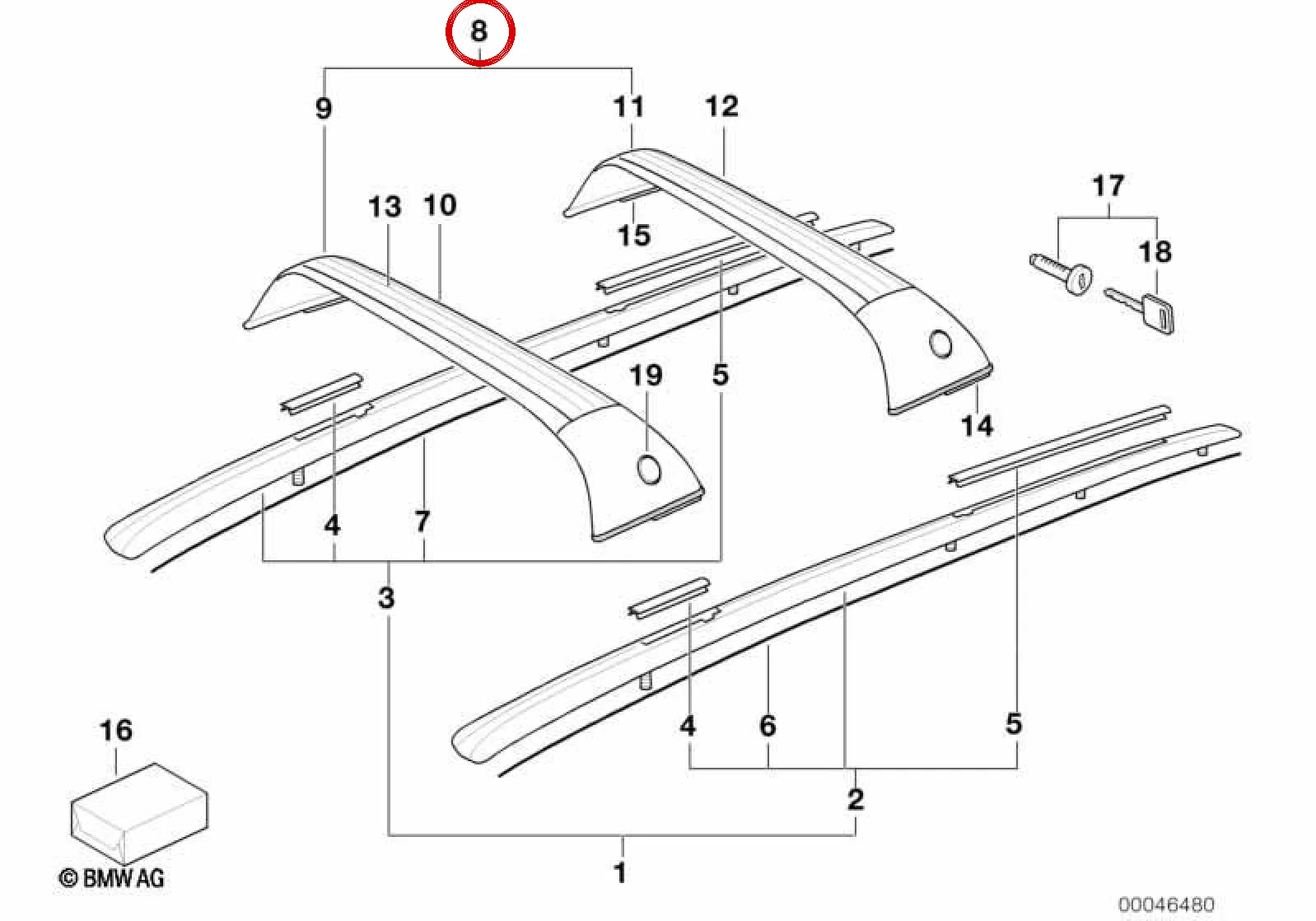 BMW 5 Serisi E34 Traversa Tutucu Braketi 82129401648