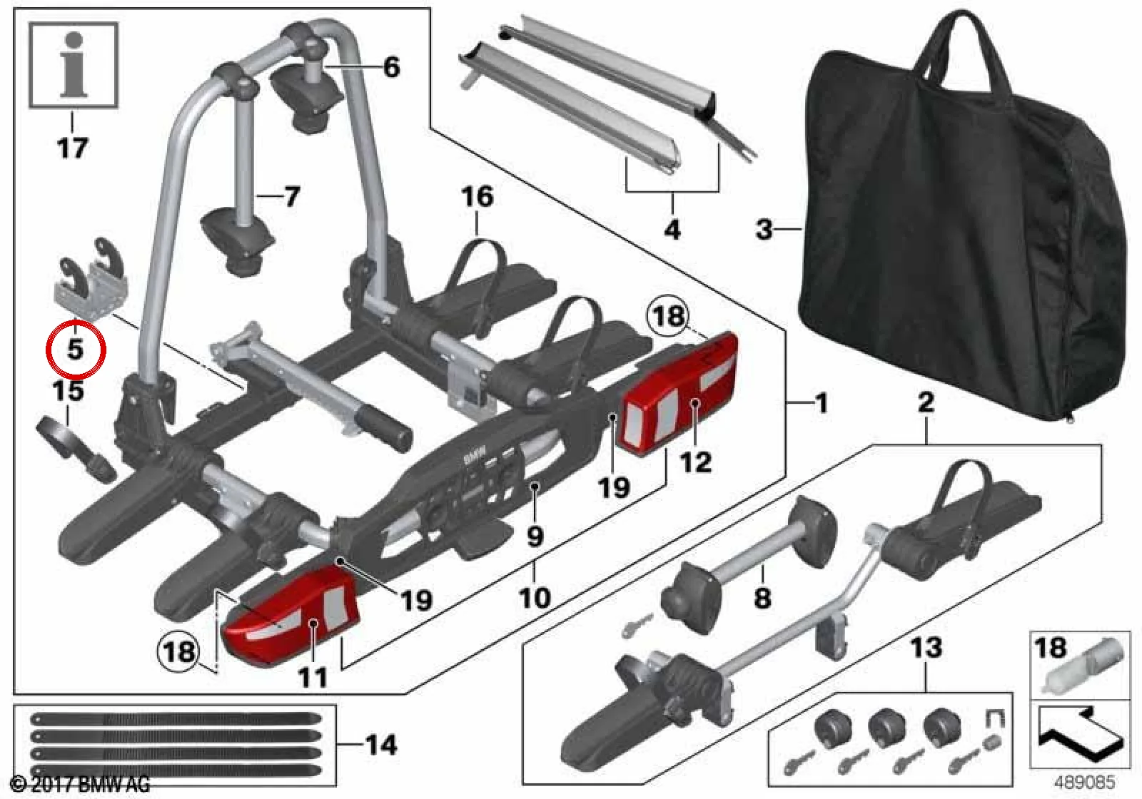 BMW E60 E61 E81 E82… Taşıyıcı Bagaj Barı 82722295789