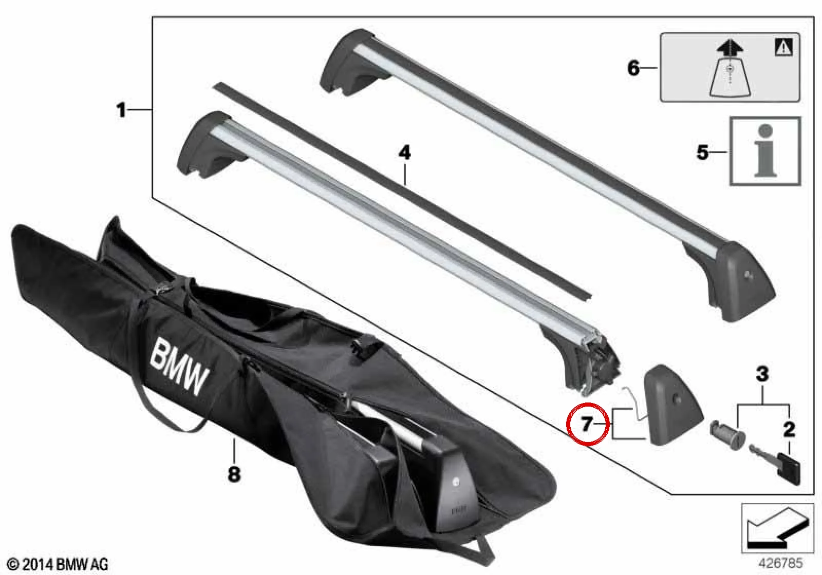BMW F15 F31 F45 F48… Tavan Taşıyıcı Braketli Koruma Kapağı 82792405960