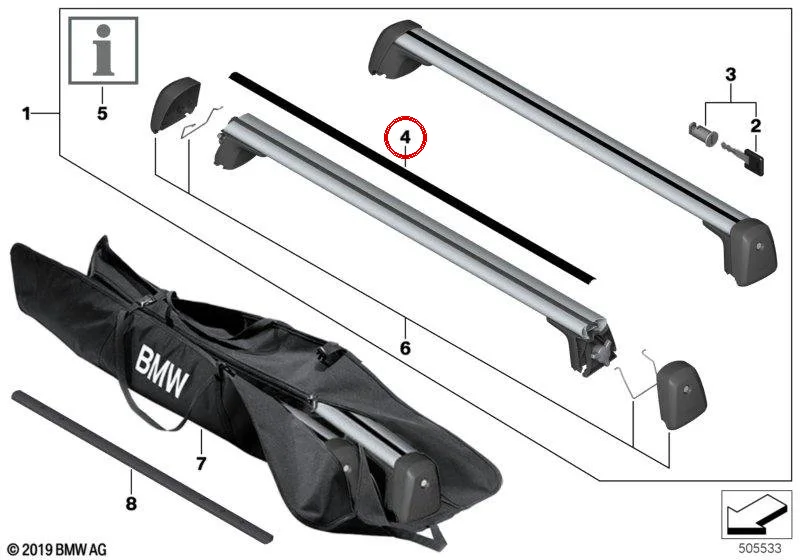 BMW F39 F40 F44 F97… Kaplama Çıtası İkili Set 82792458590