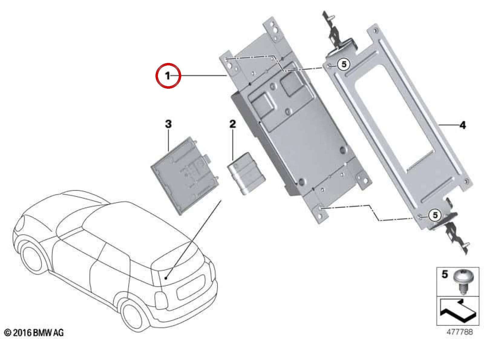 BMW F20 F21 F22 F23… Telematik Haberleşme Kutusu TCB2 84106836771