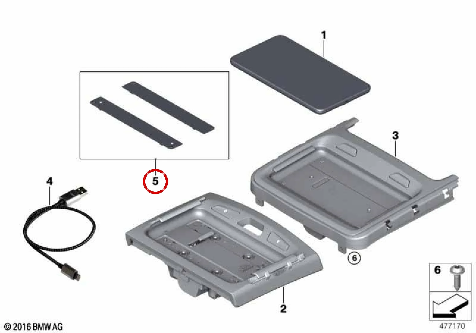 BMW G11 G12 G38 Telefon Yuvası Ara Parçası 84109388210