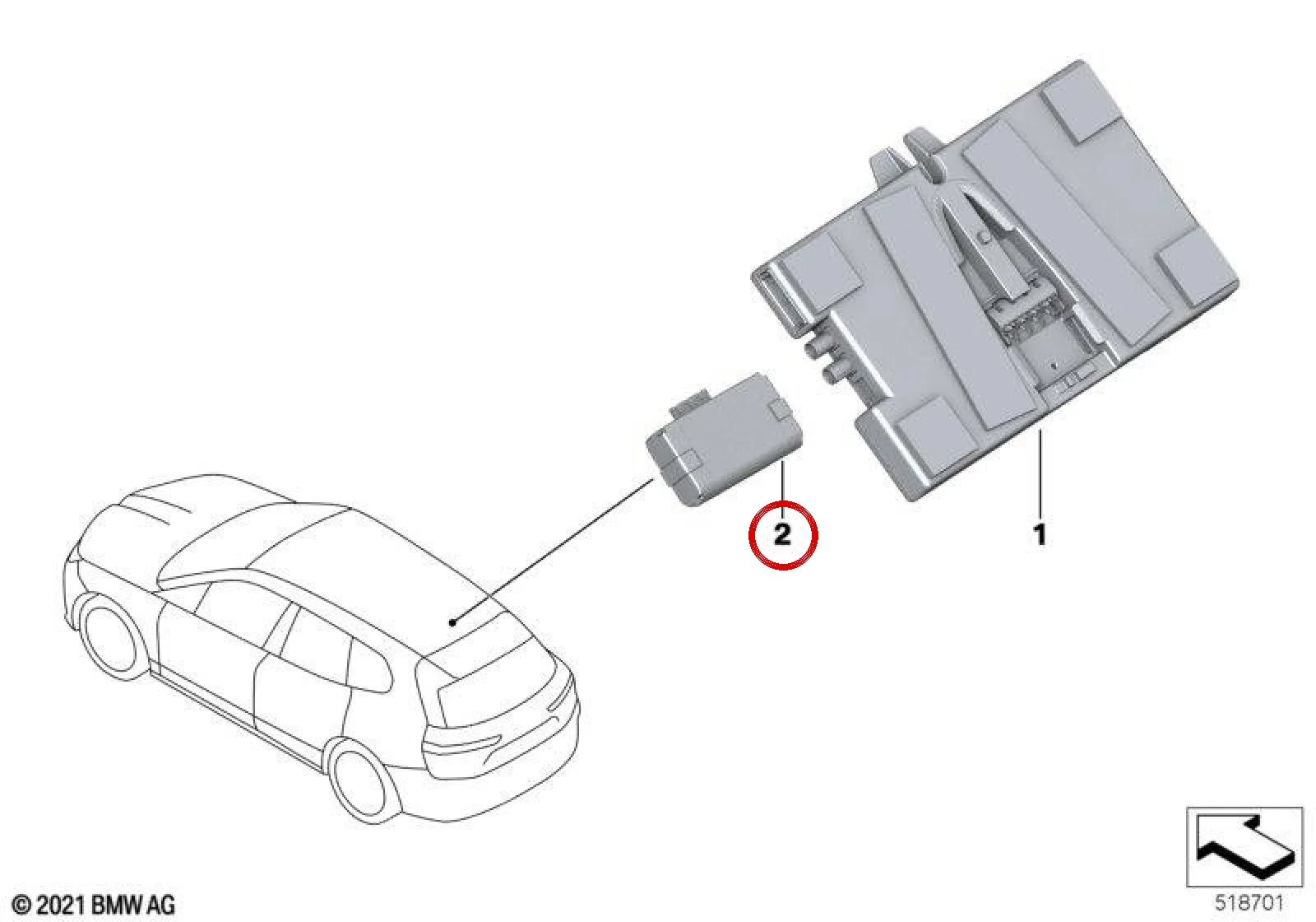 BMW G05 G06 G07 G20… Telematik Modülü Nikel Bataryası 84109878663