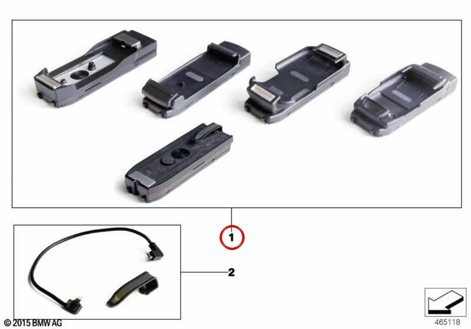 BMW F01 F02 F10 F11… Snap-In Telefon Adaptörü 84212451894
