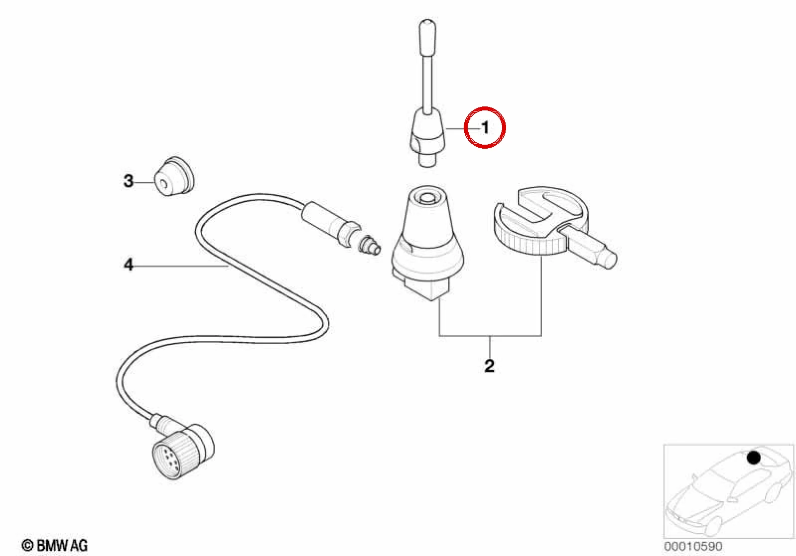 BMW E31 E34 E36 E38… Tavan Telefon Anteni 280 mm 84538360349