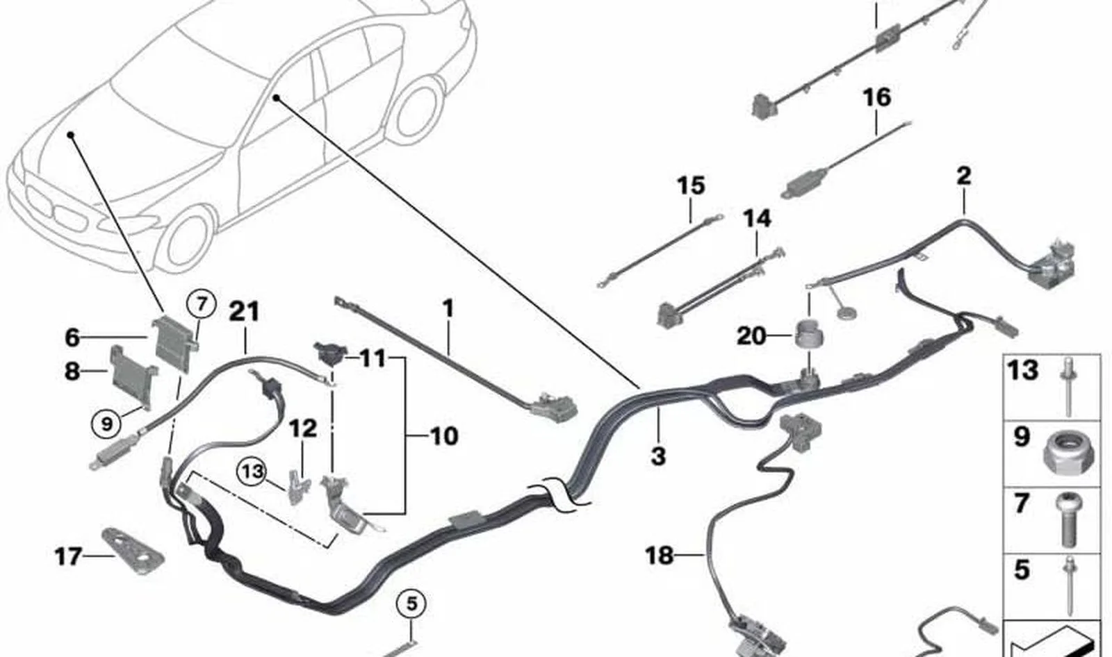 BMW Akü Takviye Kapak (+) 61149185734