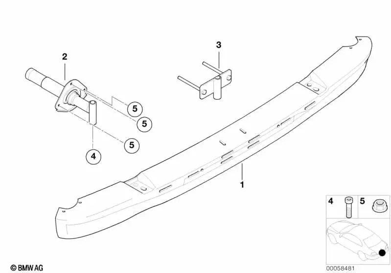BMW Arka Tampon İç Demiri X5 51128250415
