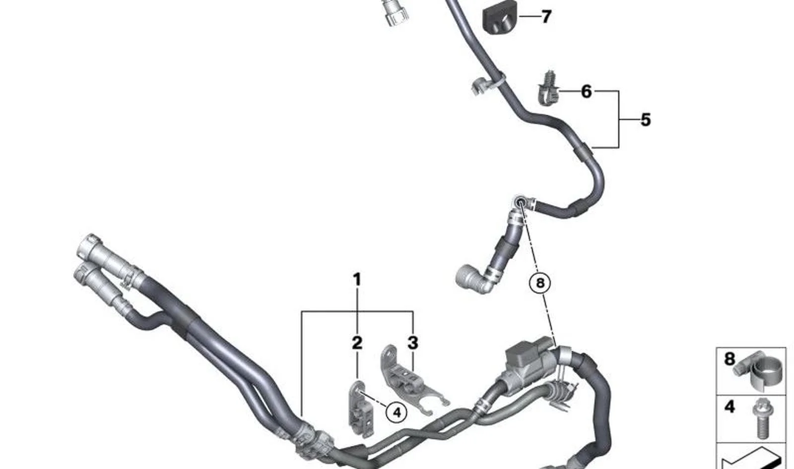 BMW B37 Yakıt Hortum Çiftli Klips 13538510134
