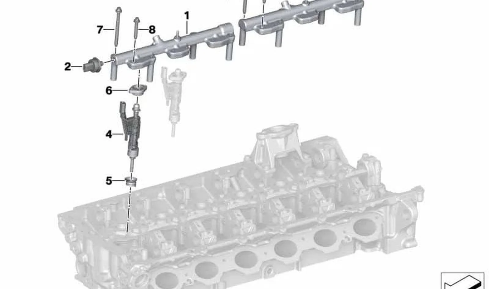 BMW F39 F40 F44 F45… B46 B38B-C/B48C-D/B58C-D Enjektör 13538656548