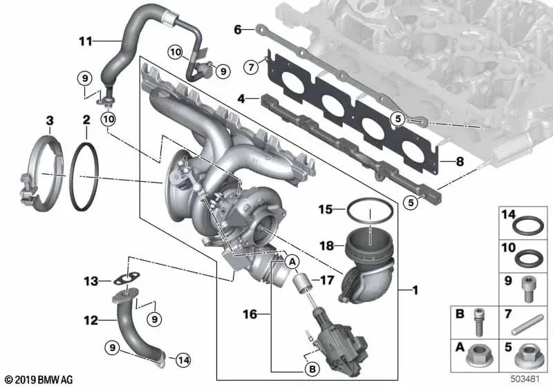 BMW F22 F23 F32 F33… B46 B48 Turbo Yağ Besleme Borusu 11428487371