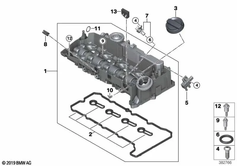 BMW B47 B47B Kürbüratör Kapağı 11128579961