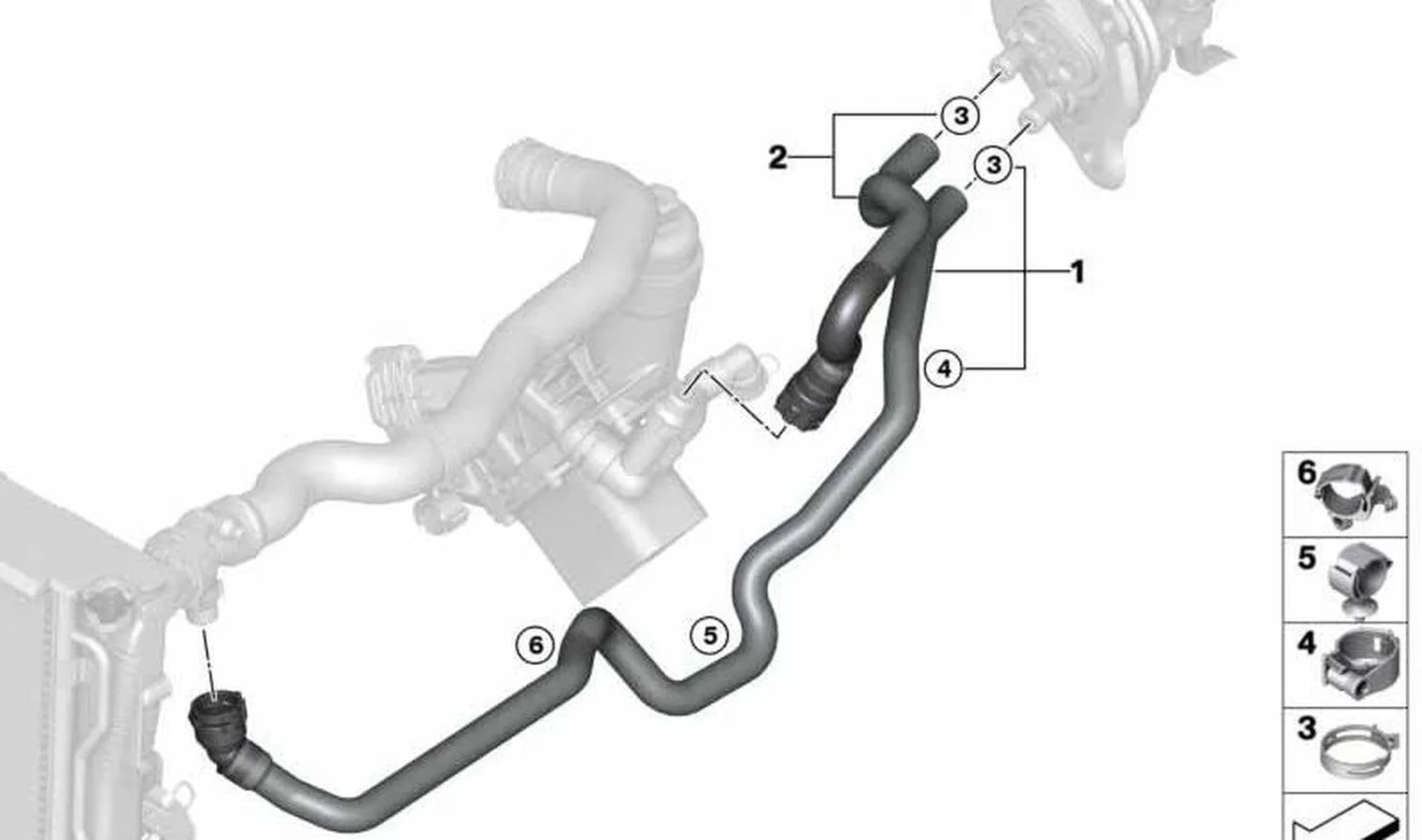 BMW B47 Isıtıcı Gövde Hortumu 64219329650