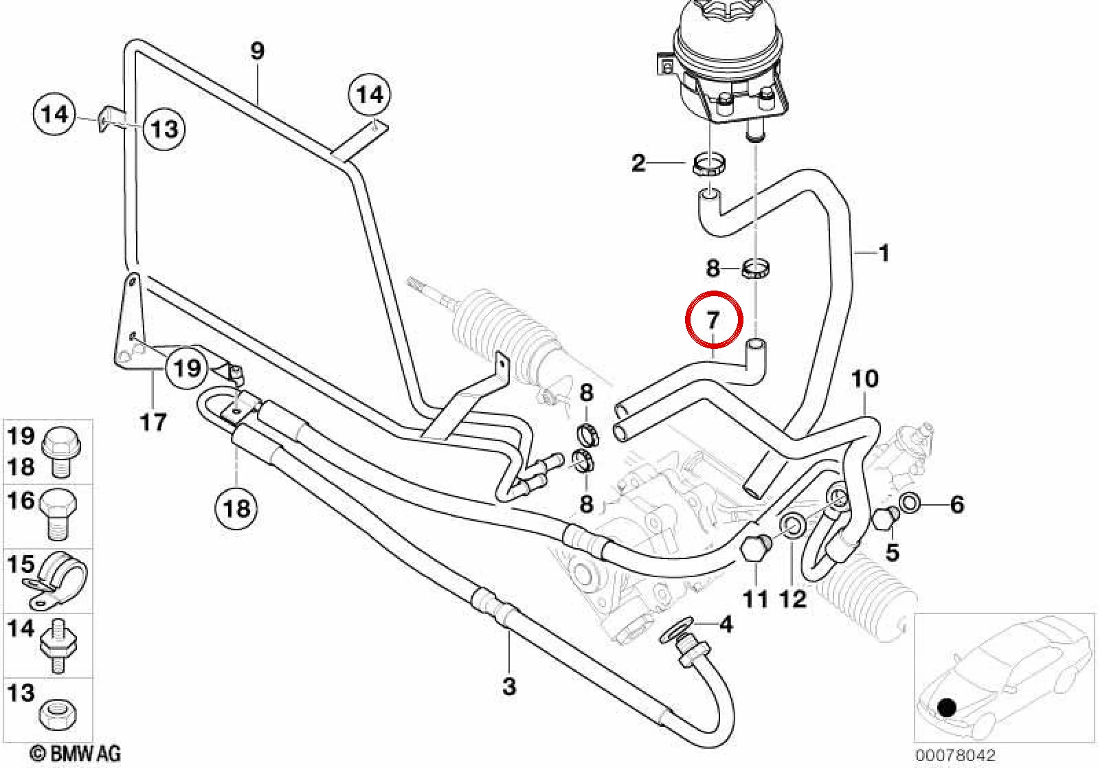 BMW 3 Serisi E36 Boru 32411094811