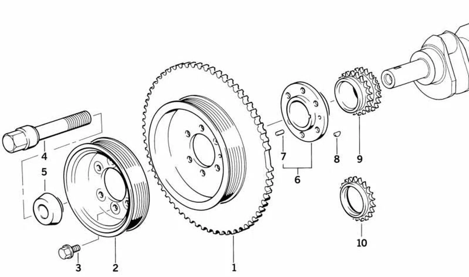 BMW E34 E36 E38 E39 M50 M52 Direksiyon Kasnağı 11231722553