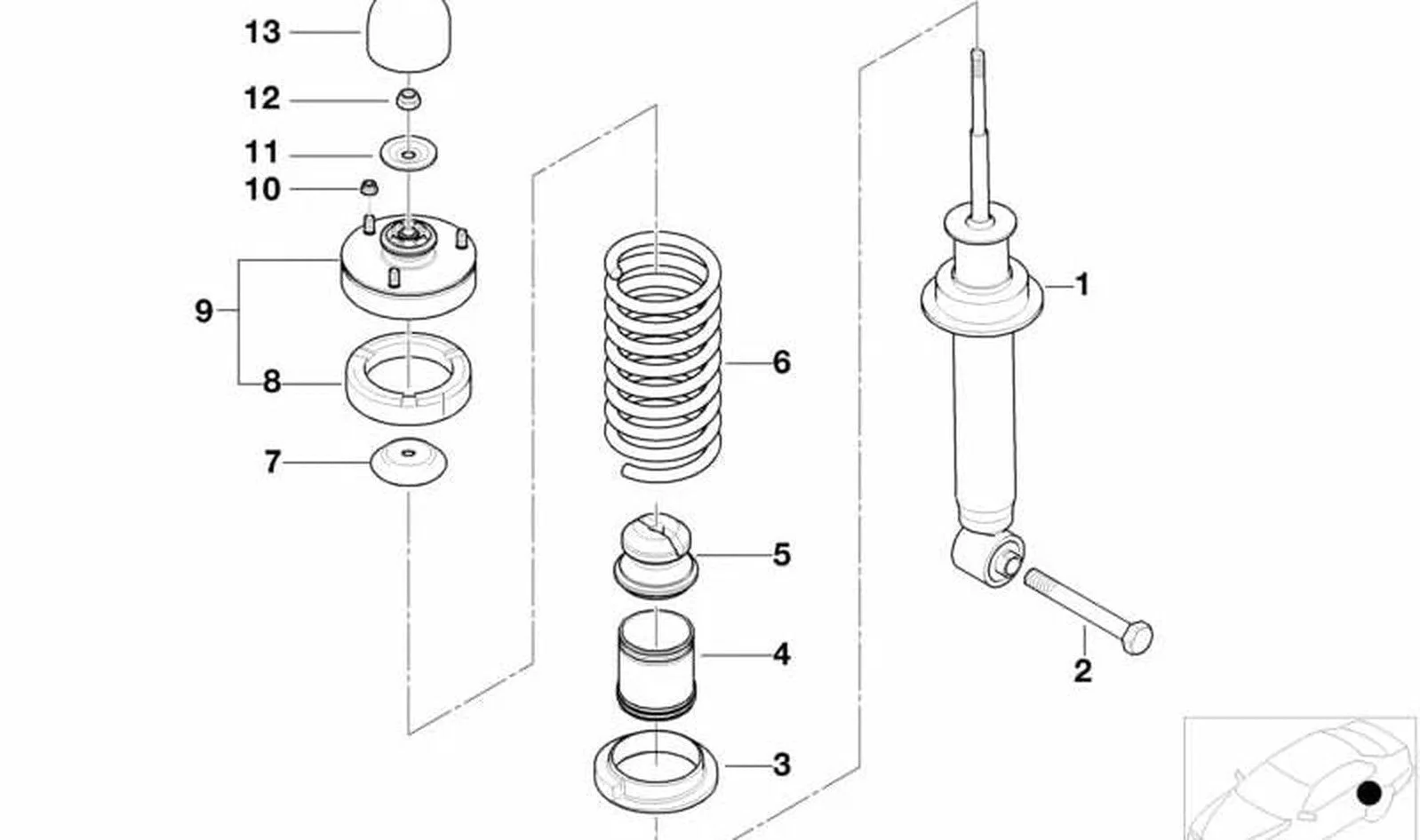 BMW E36 E38 E39 Amortisör Toz Borusu E38.E39.E36 31331137932