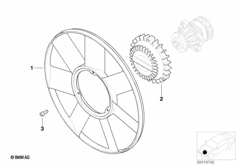BMW E38 E39 E46 E53… M47 M57 M67 Moto Fan Pervane 11522249373