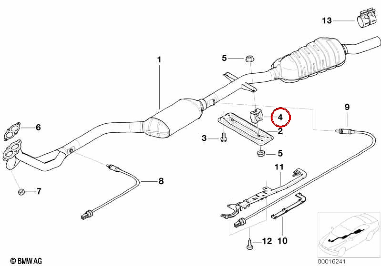 BMW E39 E46 E60 E85 Eksoz Lastiği 18211437236