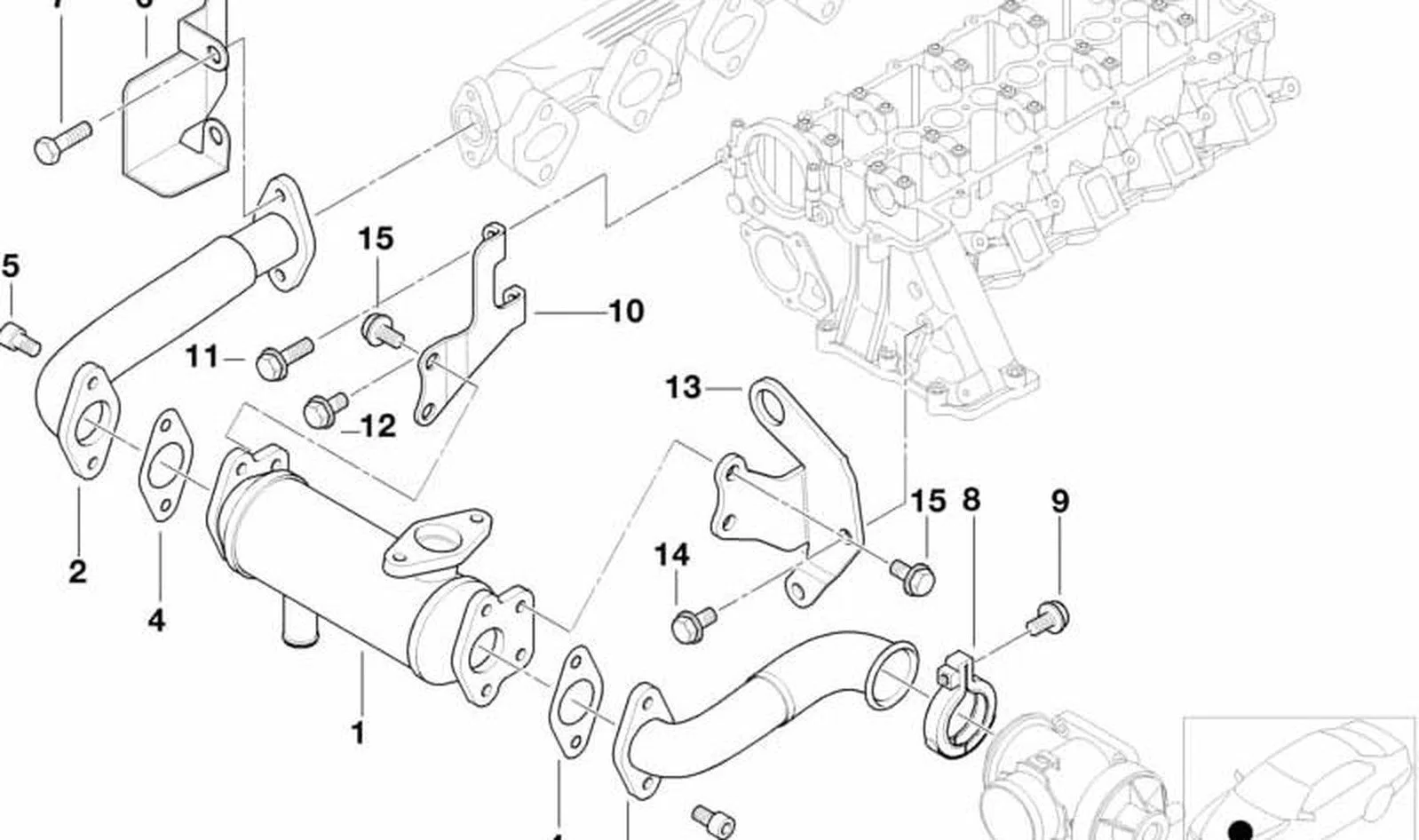 BMW E39 E46 M47 Egr-eksoz Manifold Borusu 11712247881