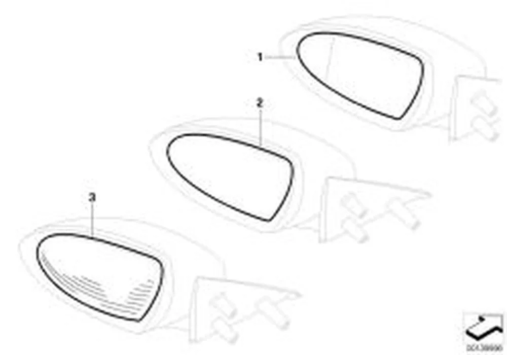 BMW E60 E61 E63 E64 M5-M6 Ayna Camı Sağ 51167897548