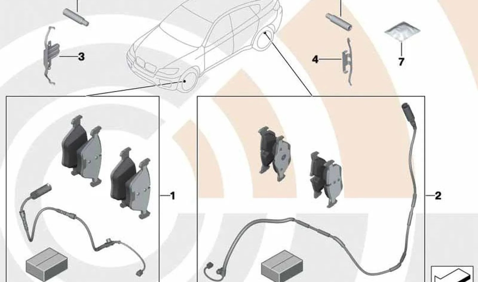 BMW E60 E63 E70 E71… E70-F15 E71-F16 Arka Balata Sacı 34216758059