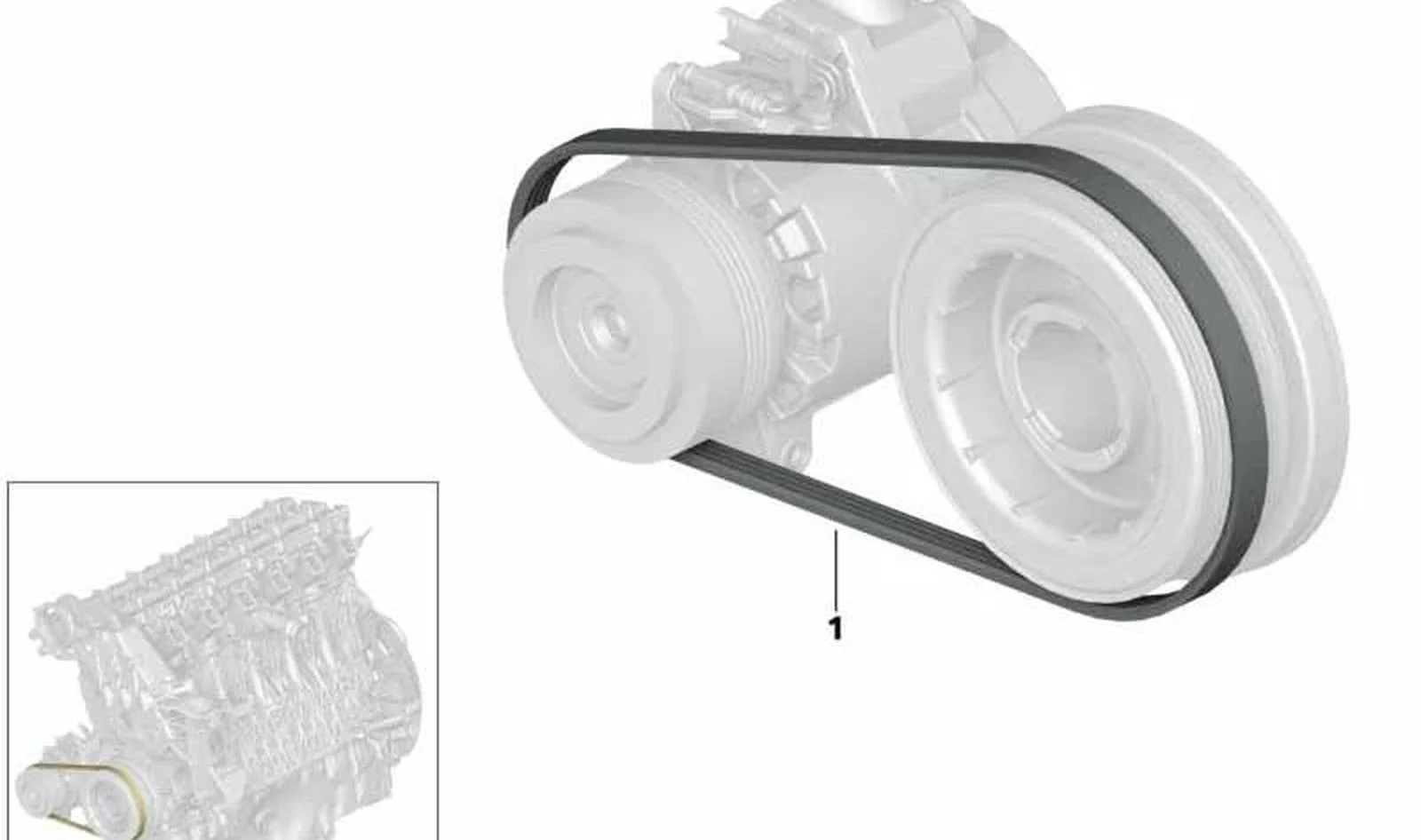 BMW E60 E70 E71 E83 M57 M57N2 Klima Kayışı 64557809801