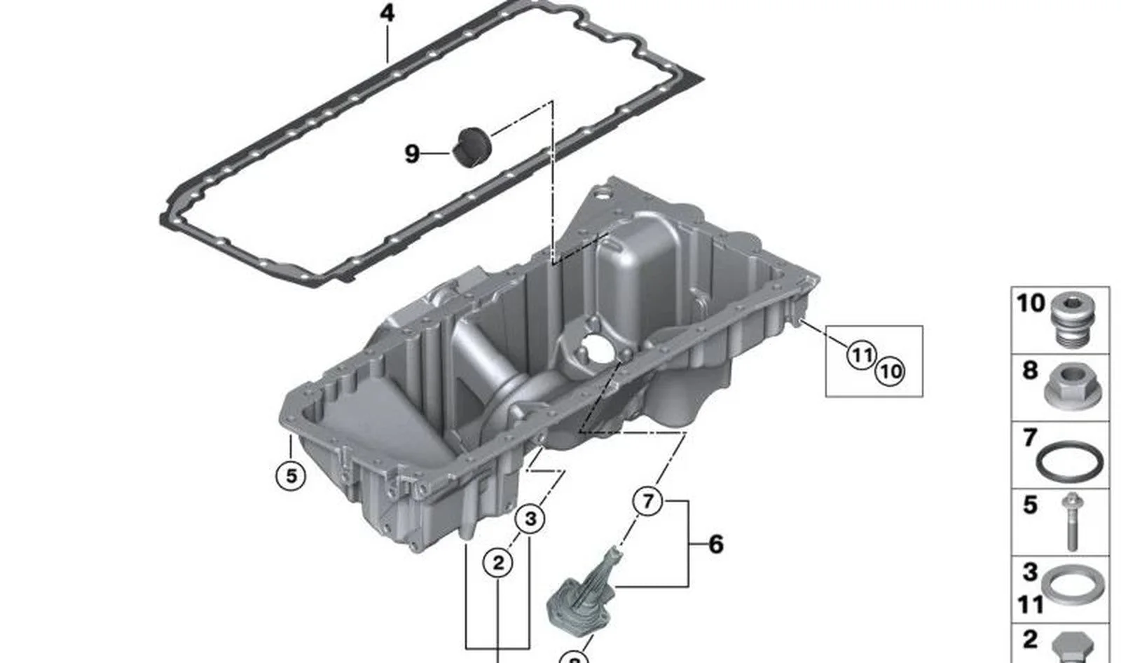 BMW E60 F01 F10 F15… Karter Tapası 11137573670