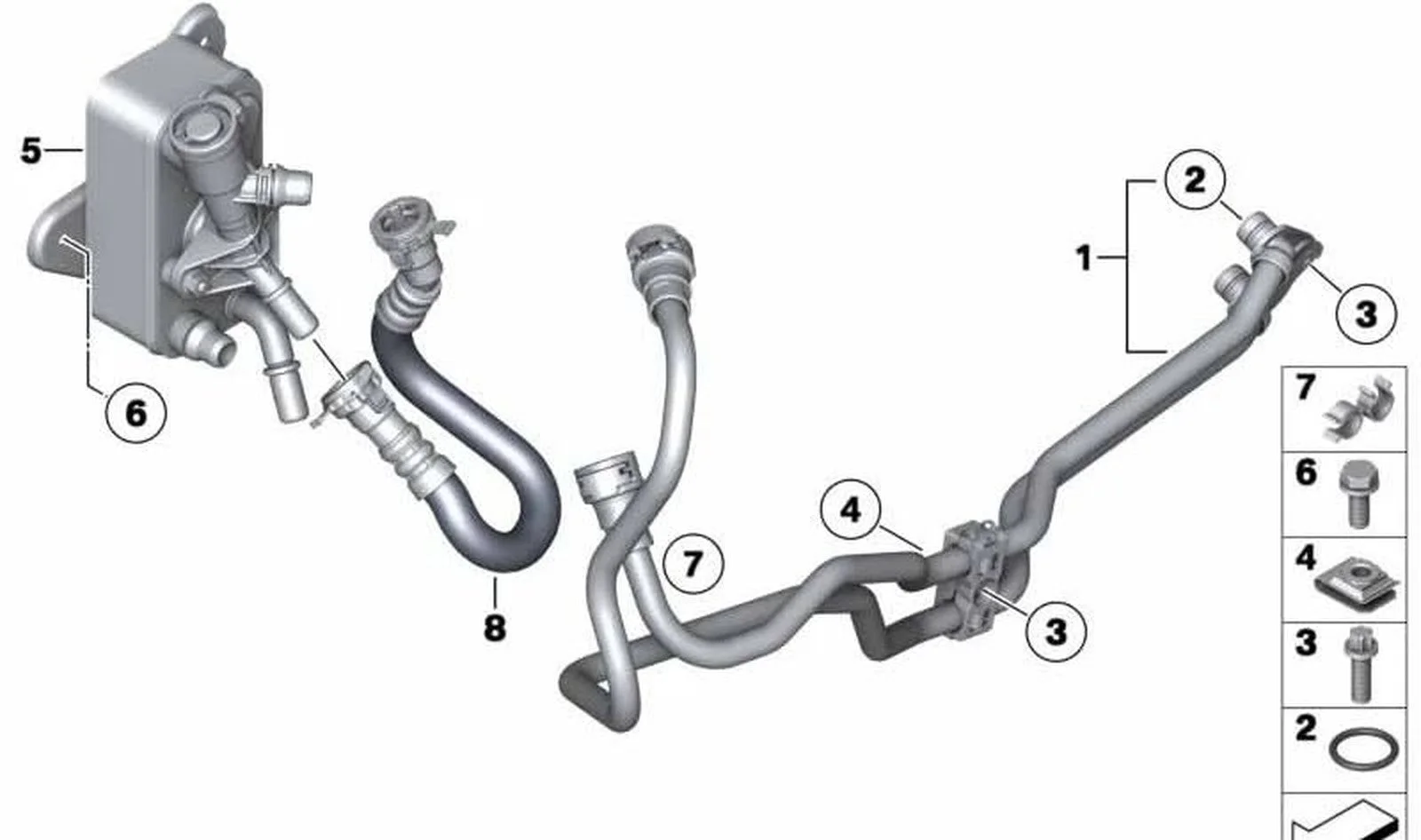 BMW E70 E71 E90 E92… E71ŞANZIMAN Yağ Radyatörü N57-S-Z-N 17217800408
