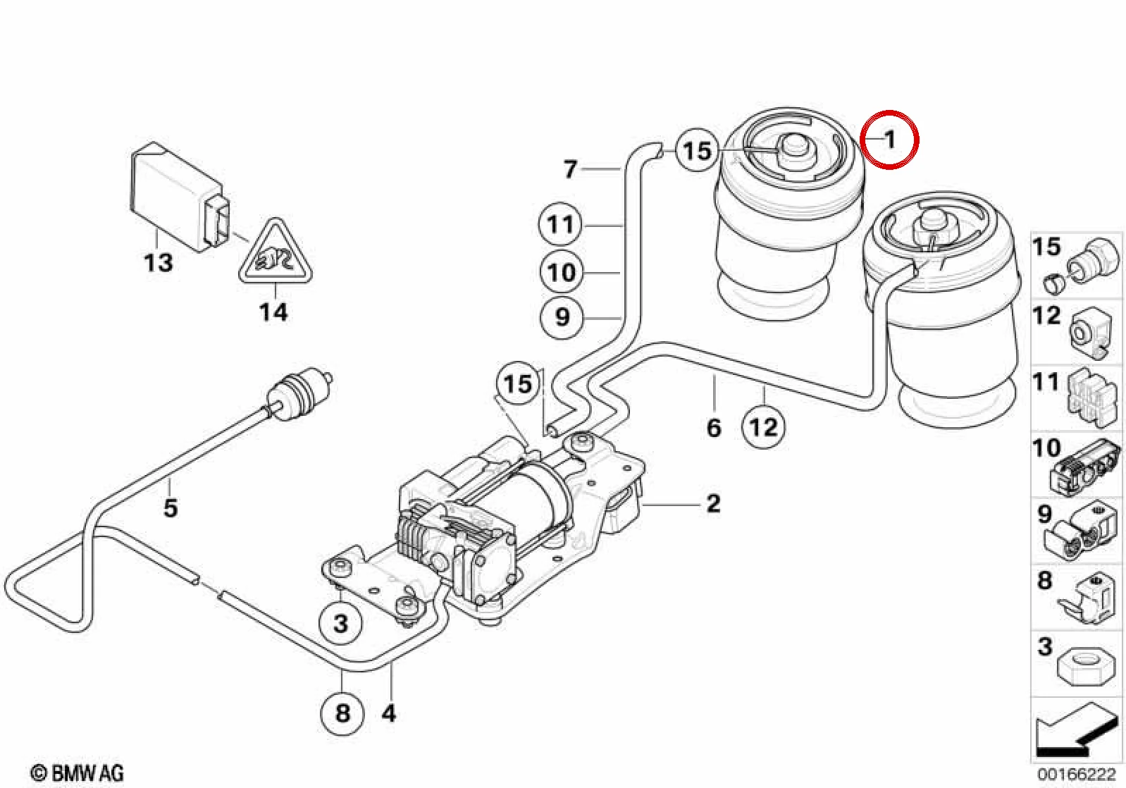 BMW E70 E71 F15 Arka Amortisör Körüğü 37126790080