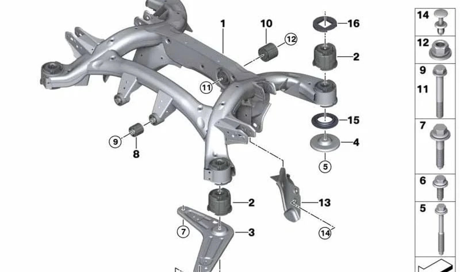 BMW E70 E71 F15 F16… Arka Travers Takozu Büyük 33176770948
