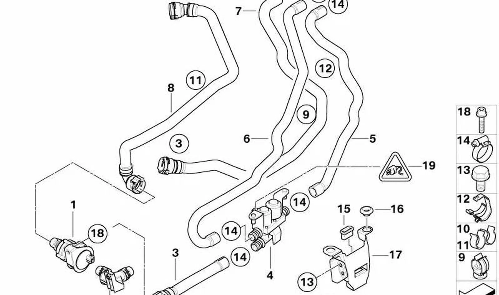 BMW E70 E71 Kalorifer Hortumu 64216945279