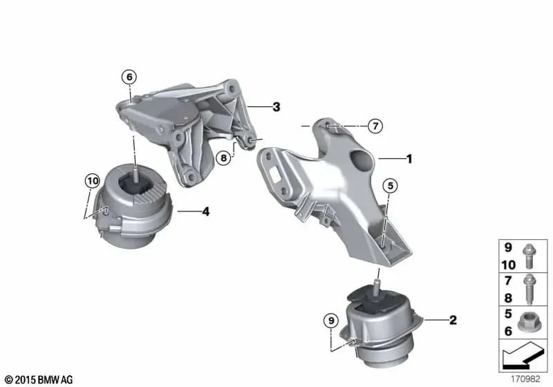BMW E70 E71 N54 Motor Kulağı Sağ 35İX 22116786836