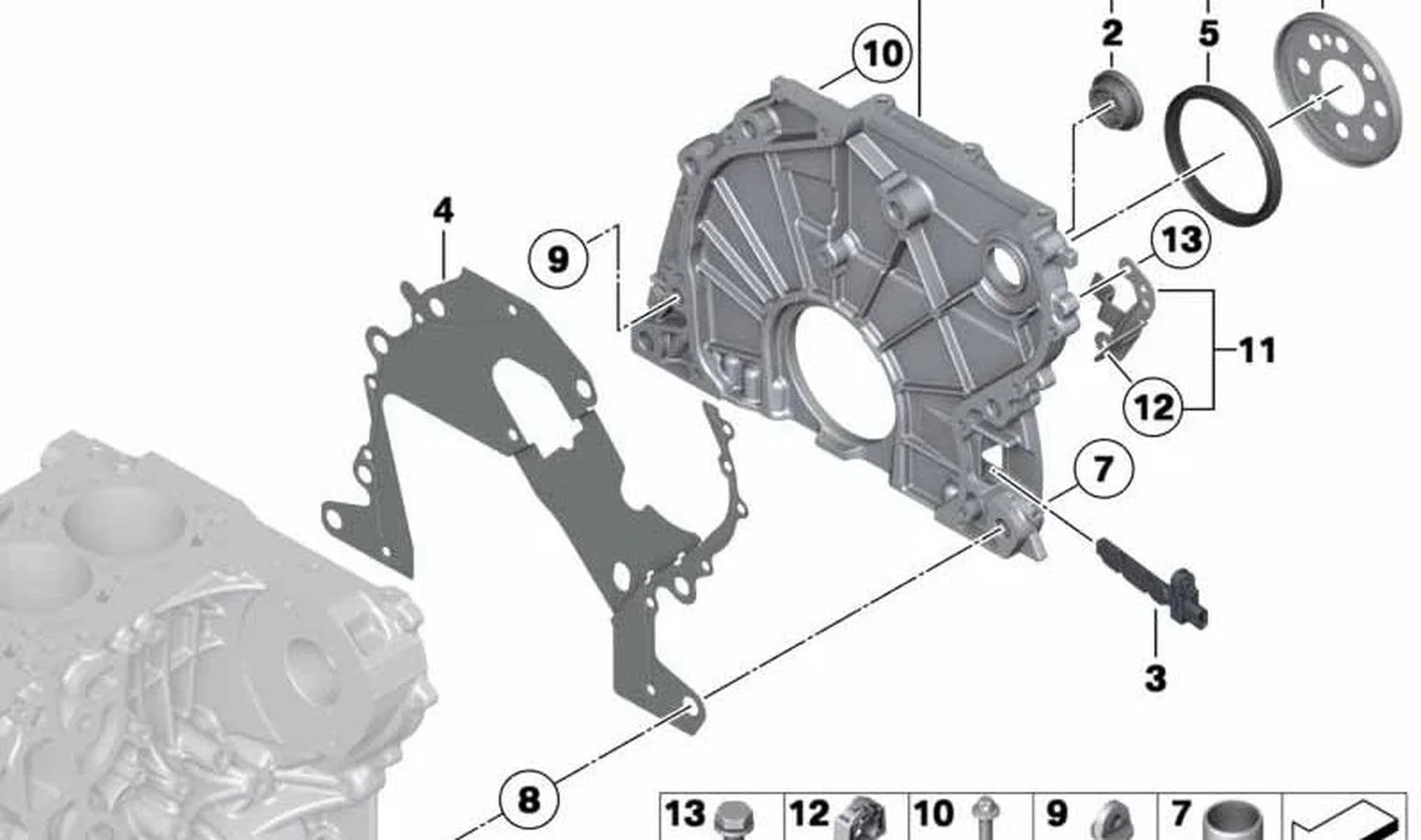 BMW E70 E87 E90 F01… N47 N57 E70-F15 Arka Kapak Contası 11147797491