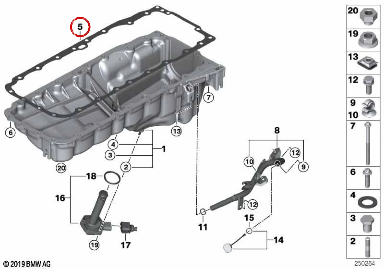 BMW E70 E90 F01 F10 N57 Karter Contası N/z 11137809836