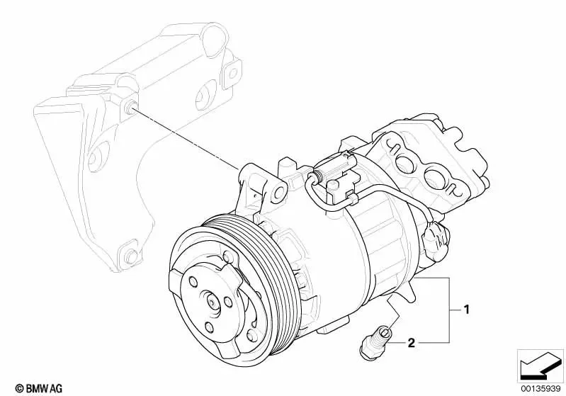 BMW E81 E82 E84 E87… E92E/93 Klima Kompresörü N46-N 64529182793